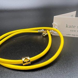 Kate Spade Yellow Wrapped Up Bracelet with Spade Charm